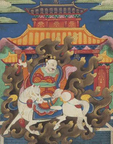 清19世纪，蒙古风格 灌顶卡九