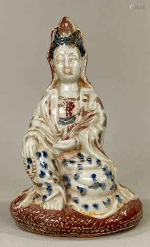 RARE CHINESE GUANYIN PORCELAIN STATUE