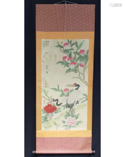 CHINESE SCROLL PAINTING OF BIRD