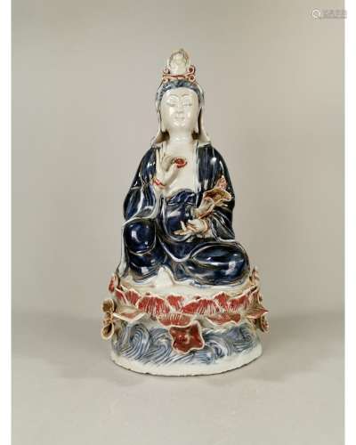 CHINESE QING PORCELAIN BUDDHA