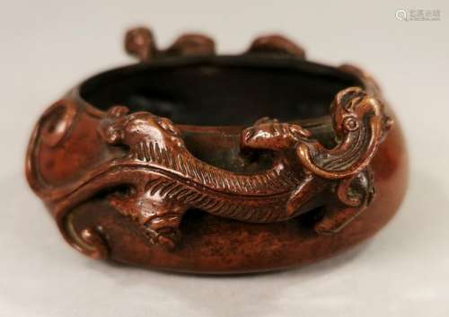 CHINESE QING DRAGON CENSER