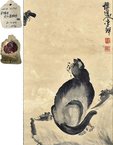 李鱓 猫 纸本立轴