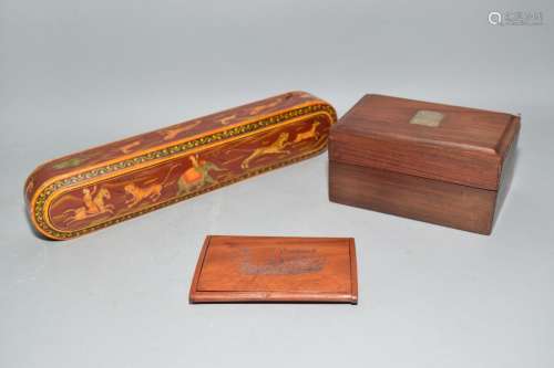 Group of Chinese/Indian Carved Boxes