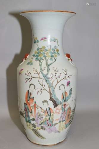 Late Qing/Republic Chinese Famille Verte Vase