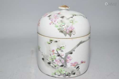 Late Qing Chinese Famille Verte Wine Warmer