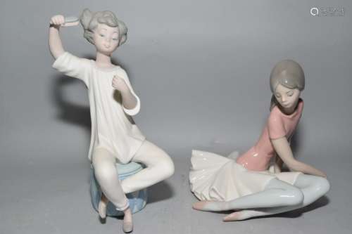 Two Lladro Girl Figures