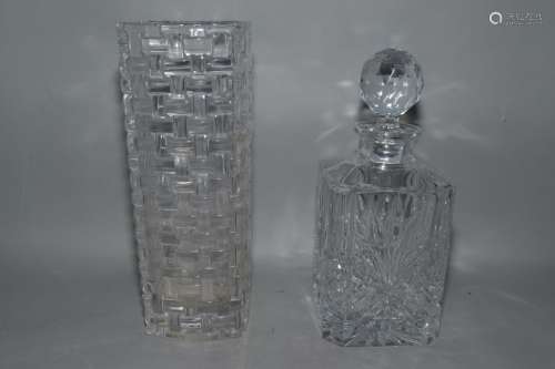 Glass Flower Vase and Decantur