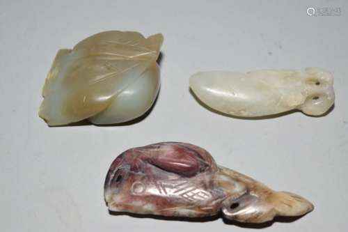 Group of Chinese Jade Carved Amulets