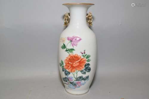 Republic Chinese Famille Rose Vase