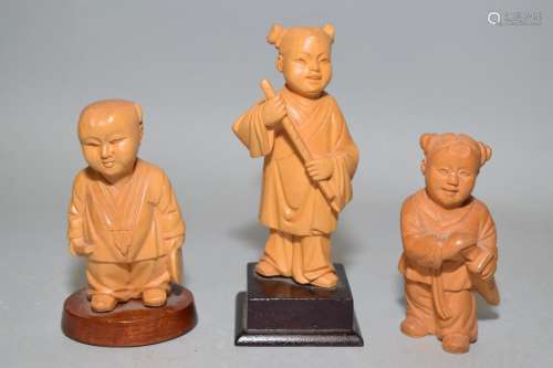 Group of Chinese Huangyang Carved Figures