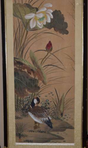 Chinese Watercolor Painting of Duck