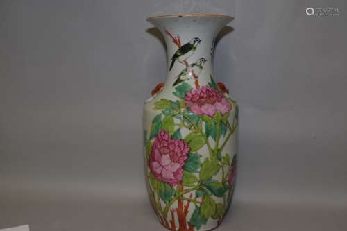19th C. Chinese Famille Verte Vase, Zhang ZiShuai