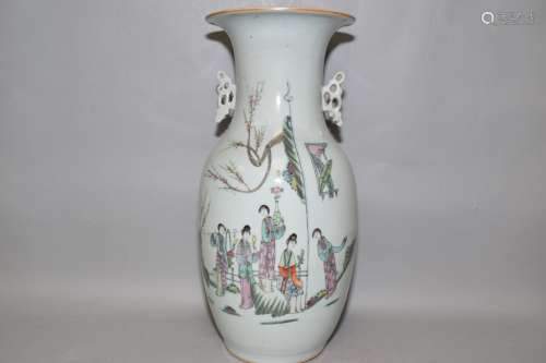 19th C. Chinese Famille Rose Vase, Liu HeYi