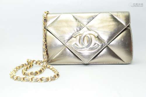 Metallic Chanel Style Shoulder Bag