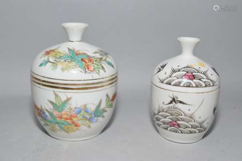 Two Late Qing/Republic Chinese Famille Rose Warmers