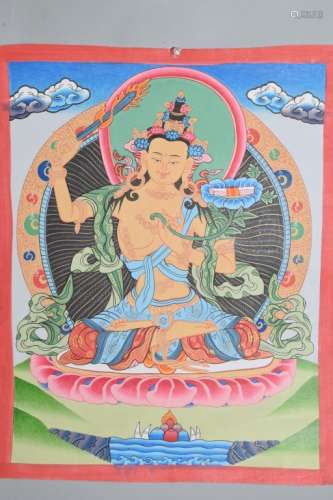 Chinese Tibetan Painted Thangka