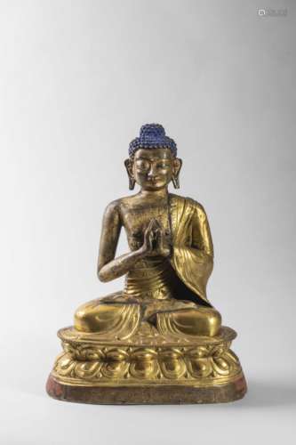 Qianlong bronze Amitabha Buddha