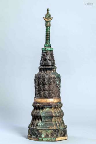 bronze stupa