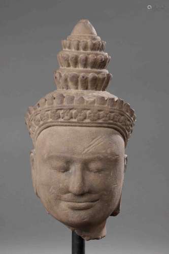 Banteay Srei stone Shiva's head
