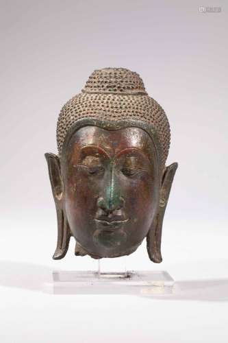 U Thong bronze Buddha's head