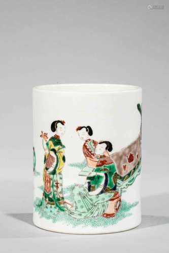 Qing bitong brush holder