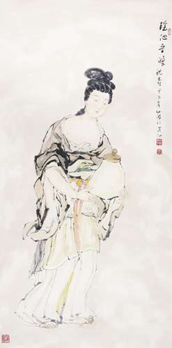 孙仁英 （b.1933） 瑶池晋酿 设色纸本立轴