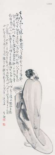 李耕 （1885-1964） 达摩 水墨纸本立轴