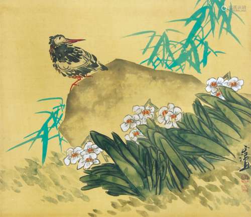 任正江 （b.1965） 花鸟 设色纸本立轴