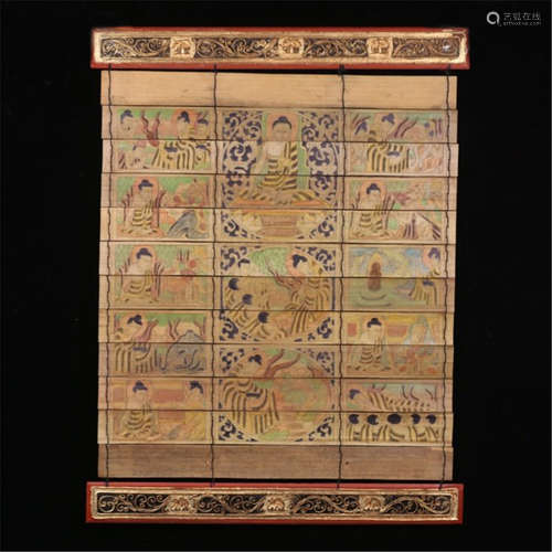 TIBETAN BUDDHIST PATTRA LEAF SCRIPTURES