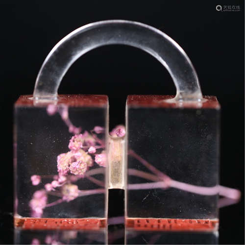 A CHINESE ROCK CRYSTAL SEAL