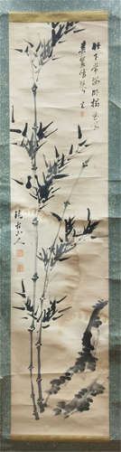 A CHINESE ALBUM PAINTING OF INK BAMBOO