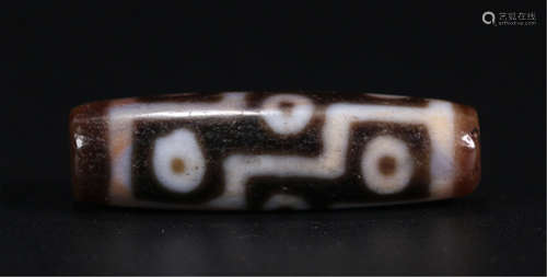 TIBETAN NINE CIRCLE DZI BEAD