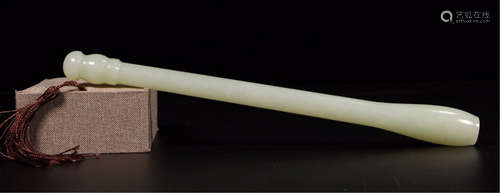 CHINESE WHITE JADE  BRUSH HANDLE