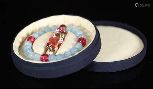 CHINESE SAPPHIRE BEAD  BEAD COURT BRACELET