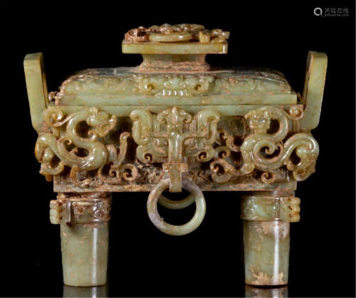 A CHINESE HETIAN JADE CENSER