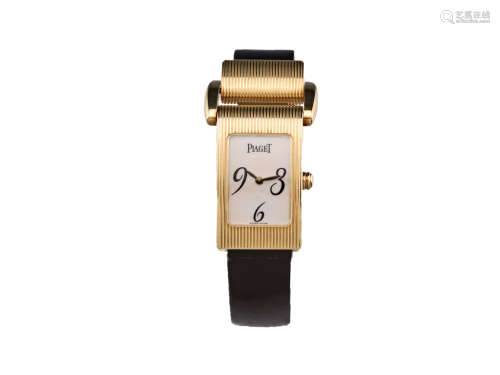 伯爵 18K 黃金石英機芯皮帶女裝腕錶