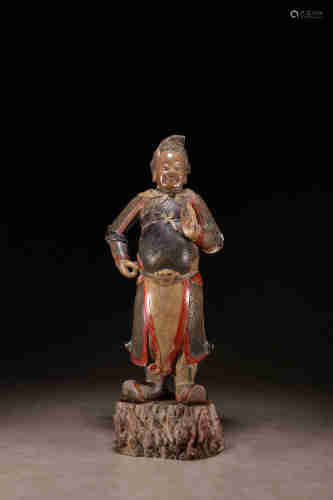 明 寿山石雕韦陀像