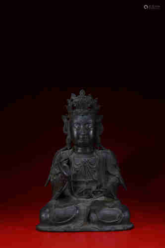 明 铜地藏菩萨坐像