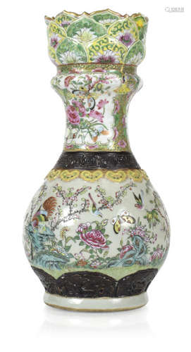 VASE, CHINA, 19.JH., FAMILLE-