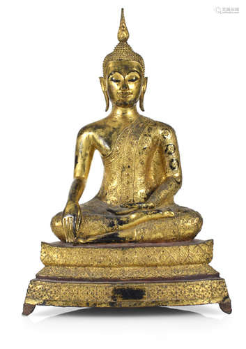 BRONZE DES BUDDHA SHAKYAMUNI,