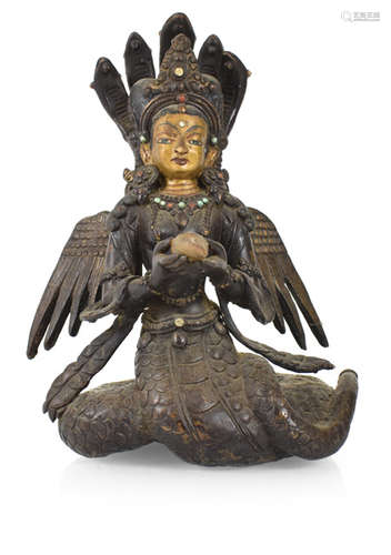 BRONZE DER NAGA KANYA, TIBET