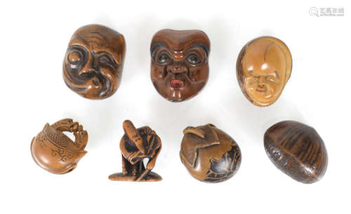 SIEBEN NETSUKE, JAPAN, MEIJI