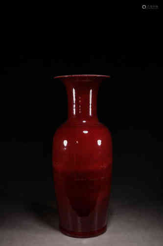 清中期 钧红釉观音瓶