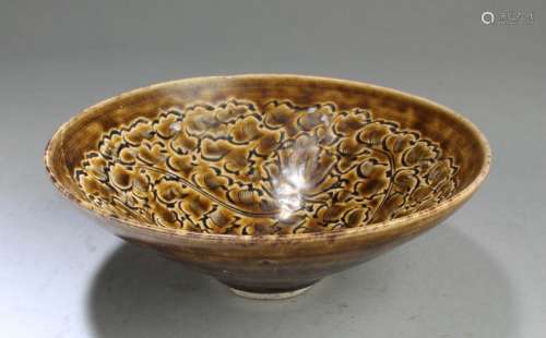 Antique Chinese Marble Glazed Bowl