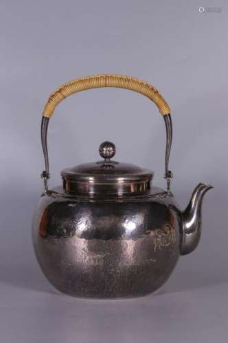 Chinese Silver Teapot,