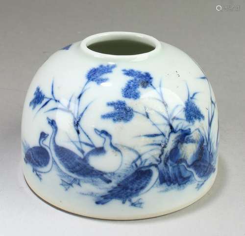 Chinese Blue & White Porcelain Ink Wash