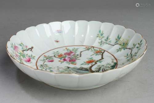 Chinese Famille Verte Porcelain Plate