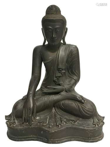 Chinese Bronze Seated Buddha Statue