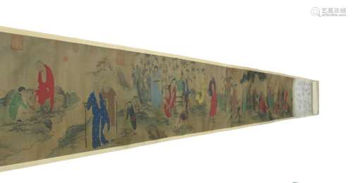Chinese Long Scroll Painting Album