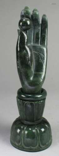 A Carved Jade Buddha Hand